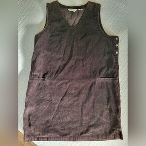 Eddie Bauer corduroy mini brown dress